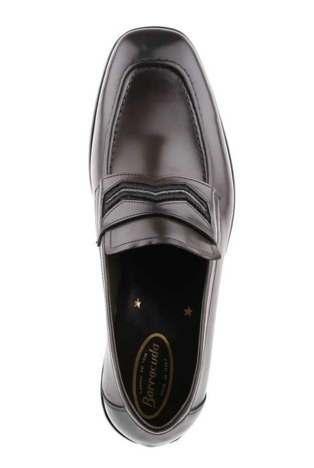 Pantofi loafers 42.5 43 de lux lucrati manual Barracuda Itali piele