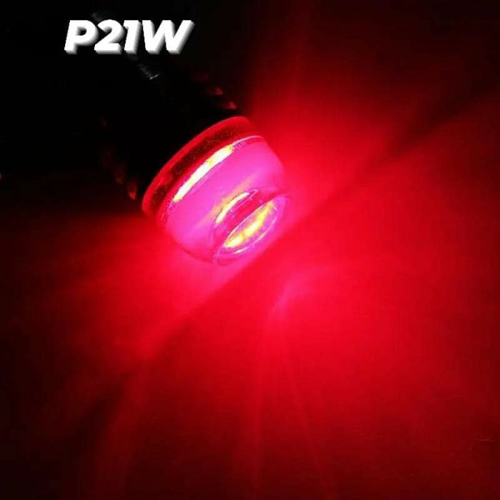 Set Două Becuri Led Cu Stroboscop Si Lumină Roșie/P21W-1157