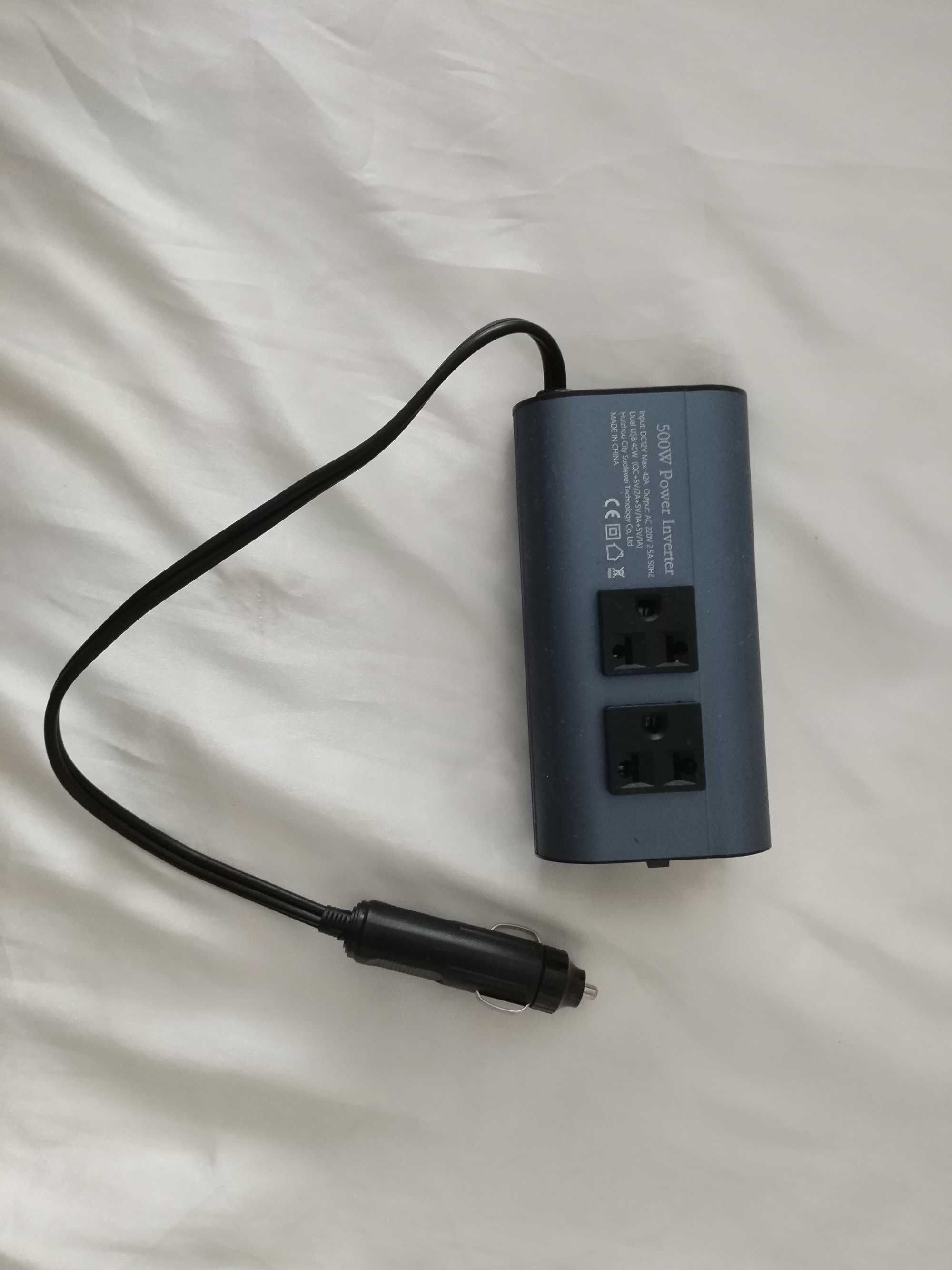 Инвертор на ток за автомобил - 220 V на 500 W + USB изходи