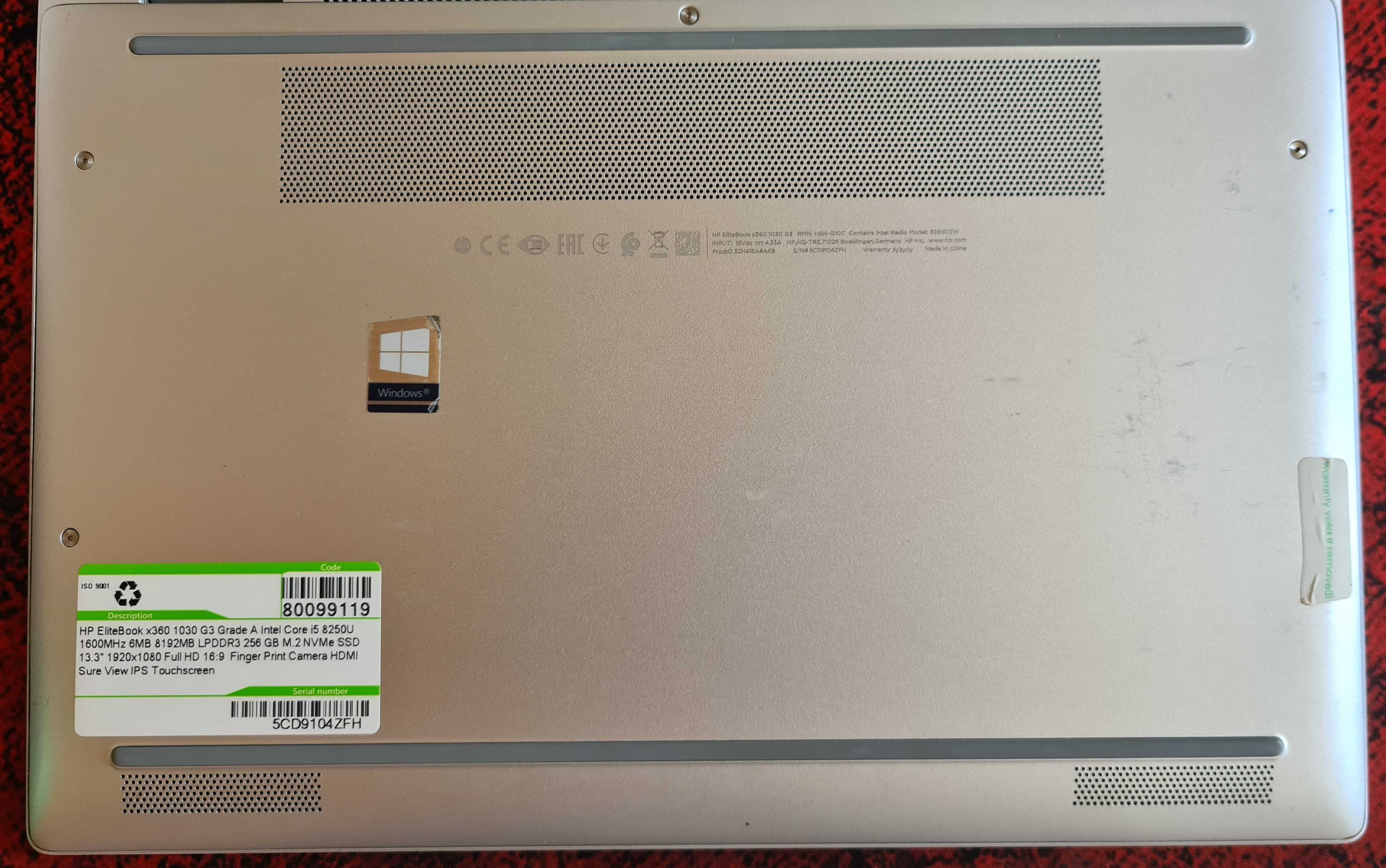 HP EliteBook x360 1030 G3/2 в 1 + Чанта