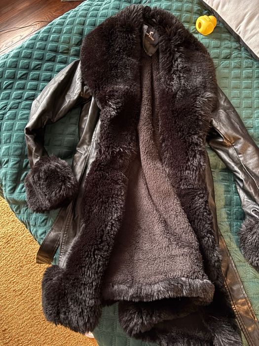 Палто Еко кожа с пух