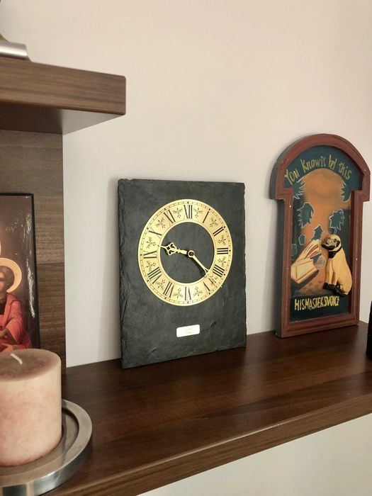 Ceas de perete Kienzle din piatra despicata, mecanism Quartz, Germany