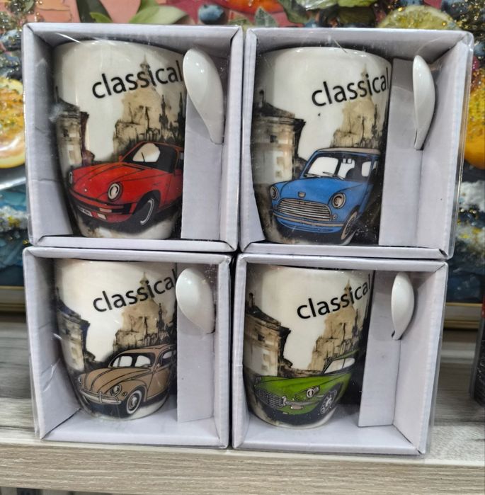 Кружки бокалы в подарочный упаковки