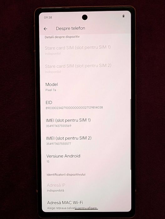 Telefon Google Pixel 7a , 128GB , 8GB RAM