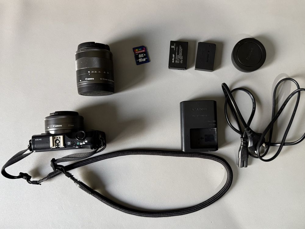 Canon eos m2, объектив ef m f22, объектив 18-55 mm komplekt