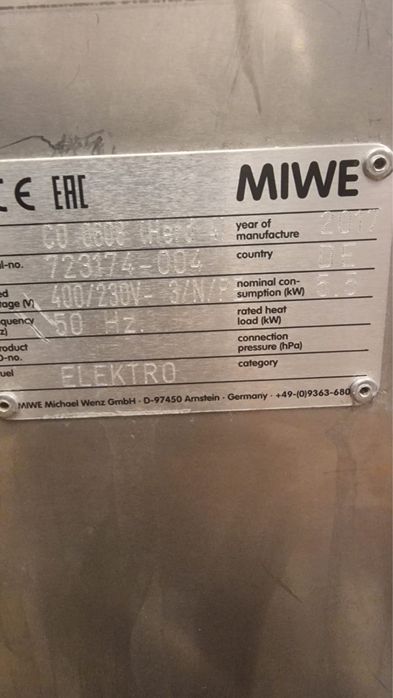 Cuptor electric etajat cu dospitor Miwe Condo 2017
