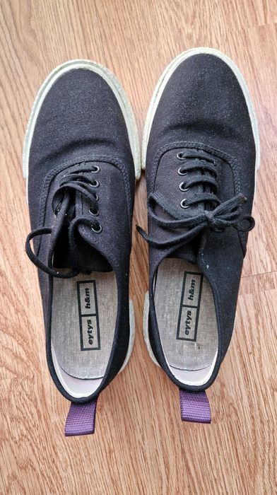 Обувки Eytys H&M Collaboration Platform Canvas Sneakers N43/44 / черни