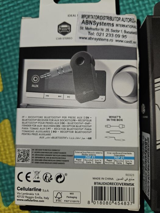 Audio Receiver Music sound Adaptor Bluetooth NOU Sigilat