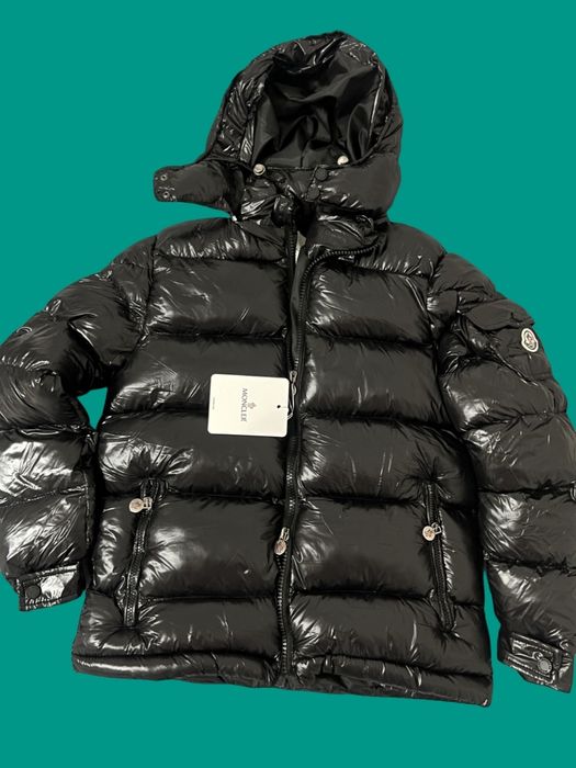 Geaca Mo_nc.ler Maya Puffer Negru Lucios