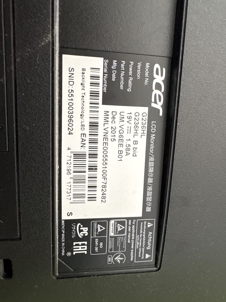 Монитор Асер , ACER