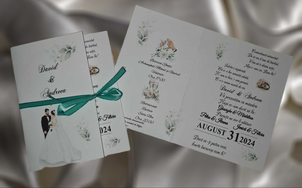 Invitatii si plicuri nunta, botez!