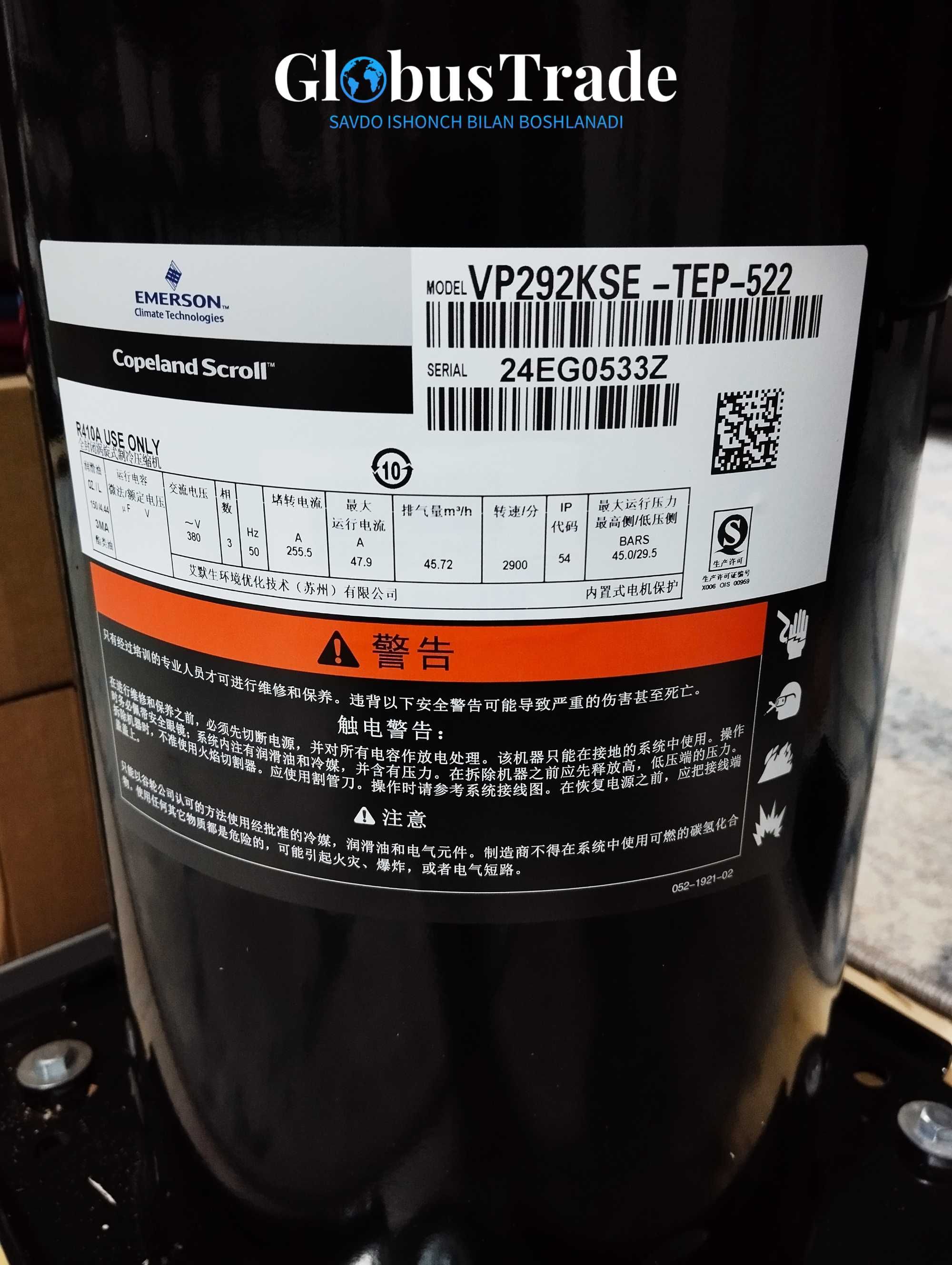 Copeland Scroll VP292KSE-TEP-522 kompressori