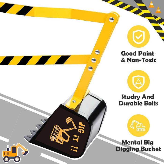 Играчка-багер за деца 3-8 години, играчка за пясък,аксесоари, до 45 кг