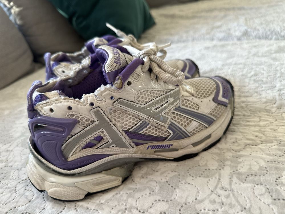 Balenciaga  Runner trainers in purple and silver