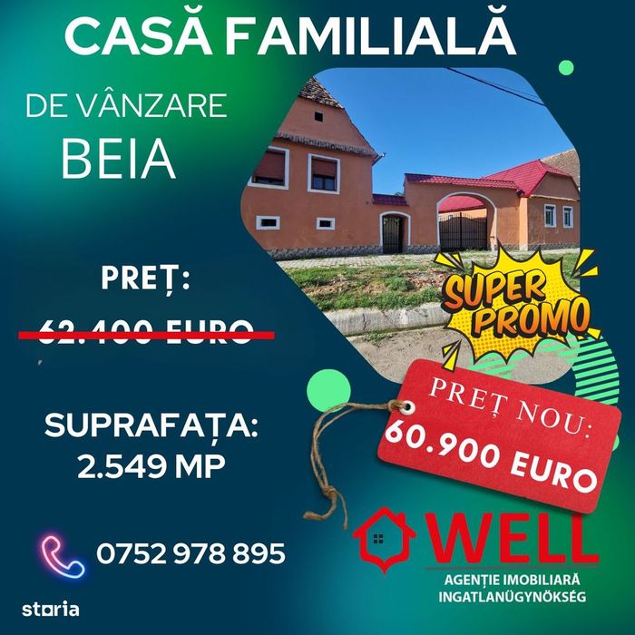 De vânzare casă familială în Beia