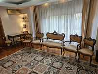Set mobilier living din lemn masiv, sculptat manual