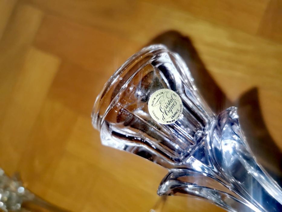 Кристални Свещници комплект френски БАНДОЛ Cristal D'Arques Durand  2