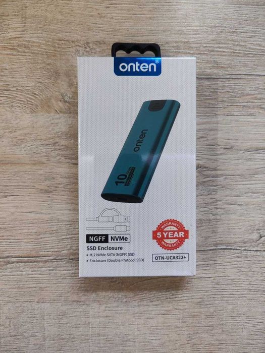 корпус с поддержкой M.2 NVMe ONTEN UCA322 +, M.2 SSD