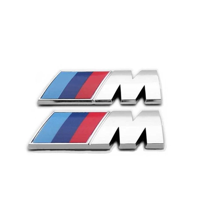 Set 2 buc. Embleme aripi M argintii Emblema BMW laterale Sticker Stema