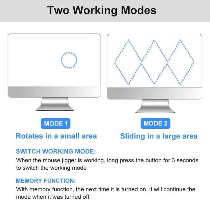 Air Drive Mouse Jiggler Moji Виртуална Мишка Фалшив Симулатор Движение