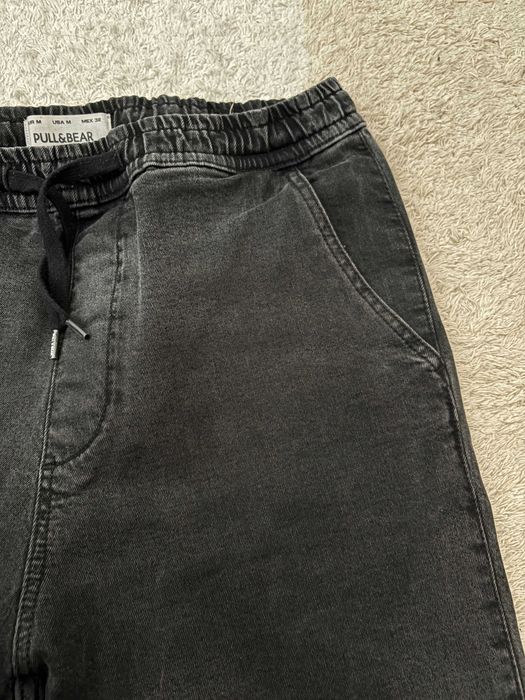 Pantaloni Barbati Negri Pull & Bear Jogger Style Marimea M 32 EUR42