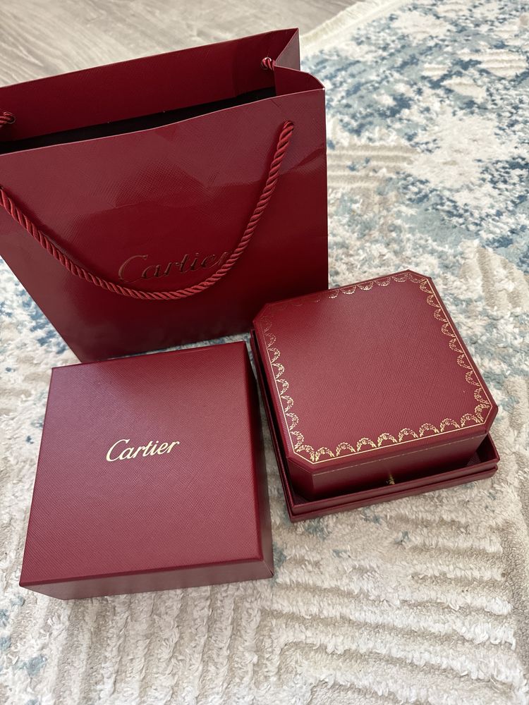Cartier упаковка(пакет+коробка+чехол )