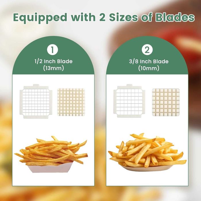 Taietor electric pentru cartofi pai, cu 2 lame