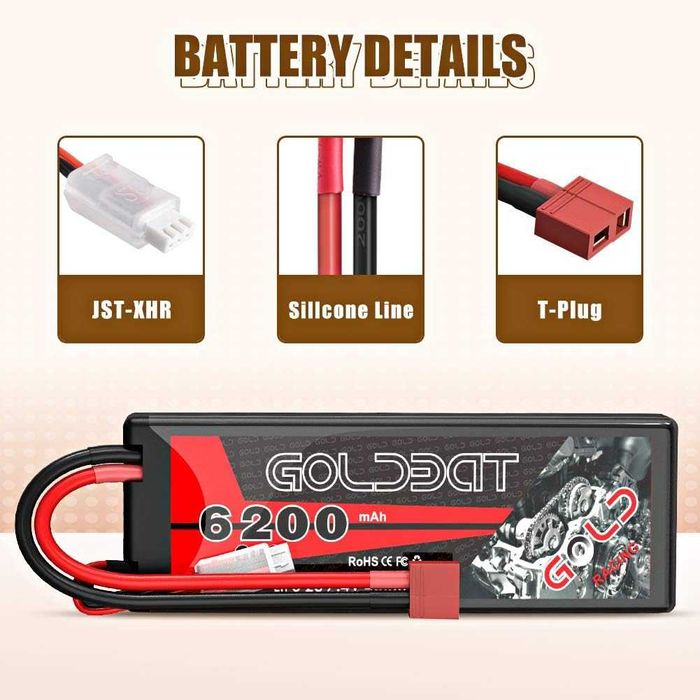 Baterii GOLDBAT Lipo plus de 5200 si 6200mah,pt radioamatorism,sigilat