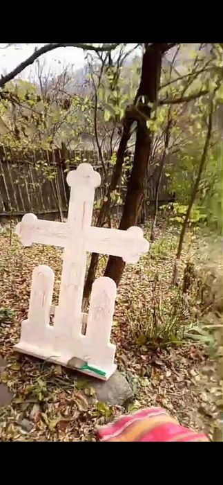 Cruce Troița pictata pe lemn 120cm/85