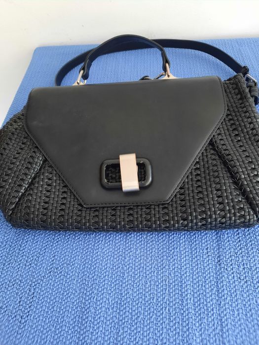 Geanta neagra Zara cu model impletit