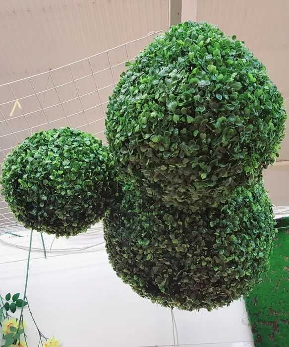Buxus artificial frunze verzi sfera decoratiune interior exterior