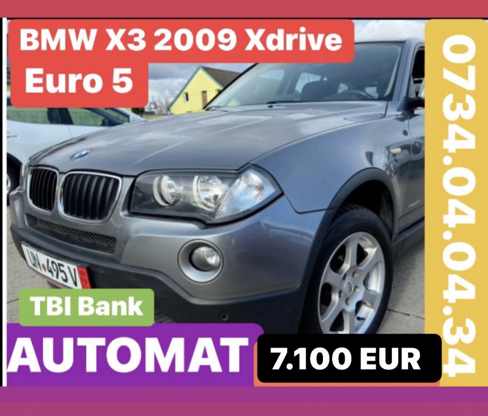 Rate! BMW X3 2009 AUTOMAT EURO5 2.0tdi Xdrive 4x4 Acte service BMW Ger