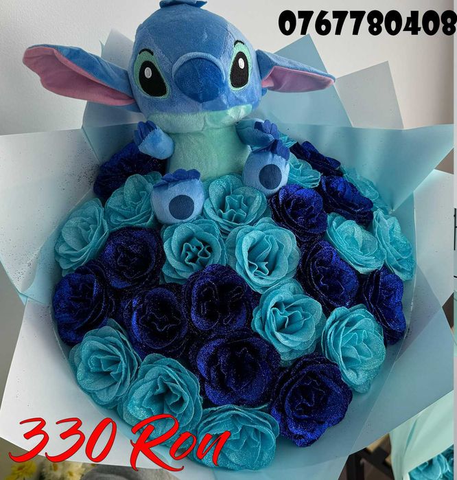 Buchet Stitch Roz Mare trandafiri sapun