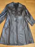 Haina Noua Dama Piele 100% Geaca Palton marime S M Neagra