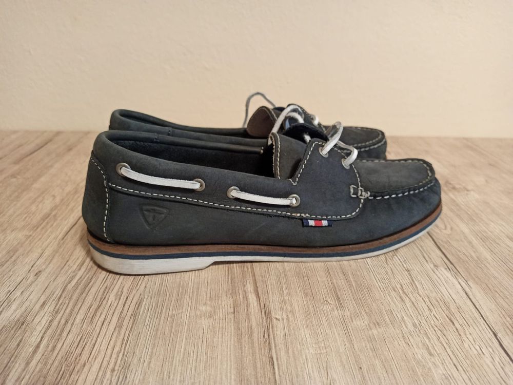 Mocasini din piele Tamaris Navy blue marimea 38