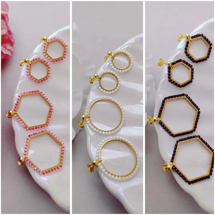 Ръчно изработени обеци Сребро 925 Неръждаема стомана и Японски мъниста