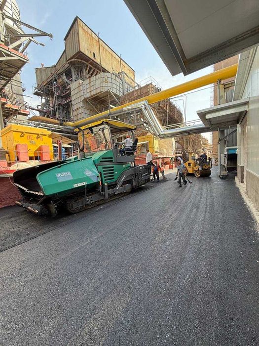 Асфальтирование территорий заводов, фабрик в Ташкенте.