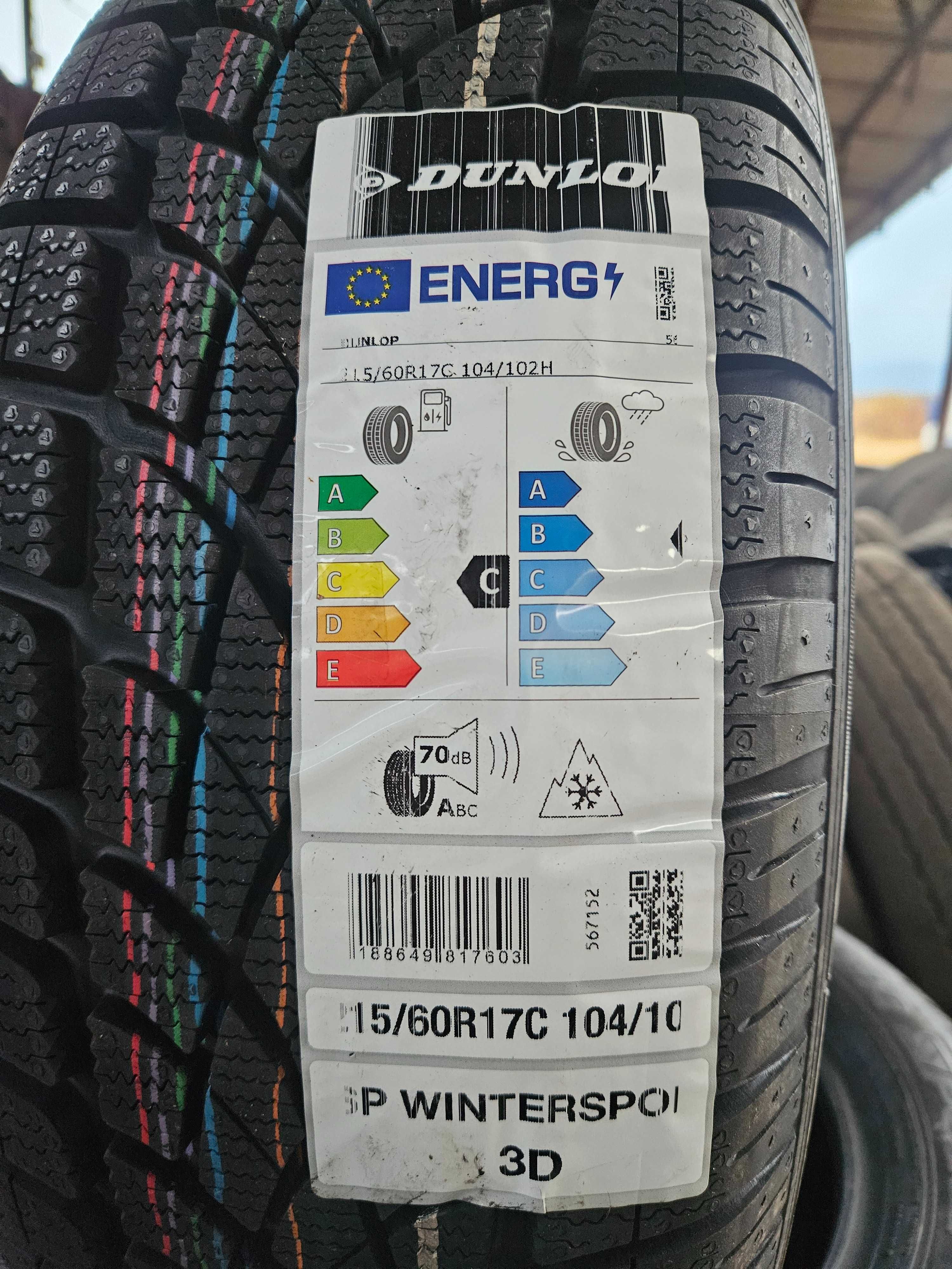 4 Нови бусови зимни гуми 215/60R17C Dunlop WinterSport 3D 104H DOT2224