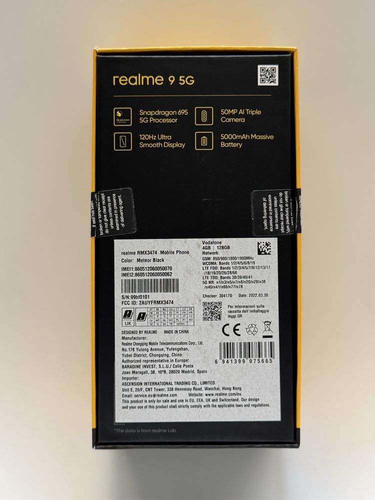 Smartphone Realme 9 5G – Nou, 128 GB