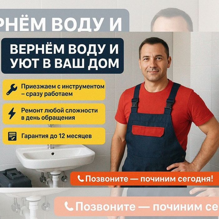 Ваш Сантехник. Ремонт и обслуживание. Выезд. Звоните.