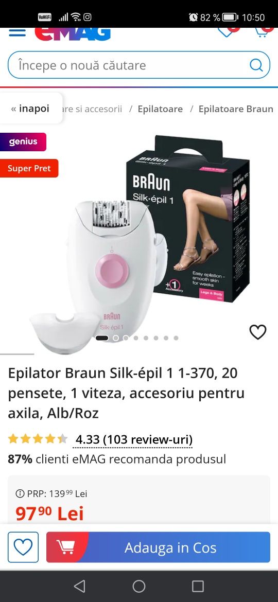 Vând epilator Braun silk epil 1