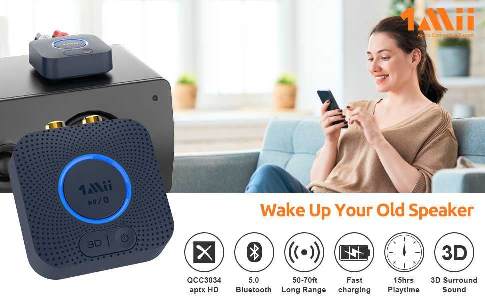 B06HD Bluetooth приемник премиум клас акумулаторен 3D