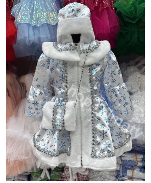 Продам детское Платье СНЕГУРОЧКА белый, светло-голубой