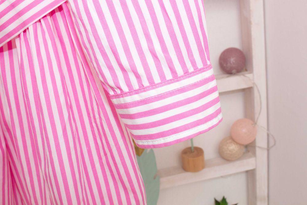 Polo Ralph Lauren оригинална детска рокля розово бяло райе с колан 3 г