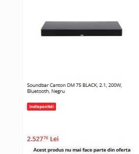 Soundbar Canton DM 75 Bluetooth 2.1 - cu defect
