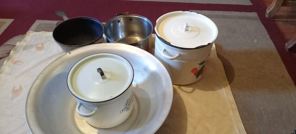 Кастрюля эмалированная казан, тогара алюминевая