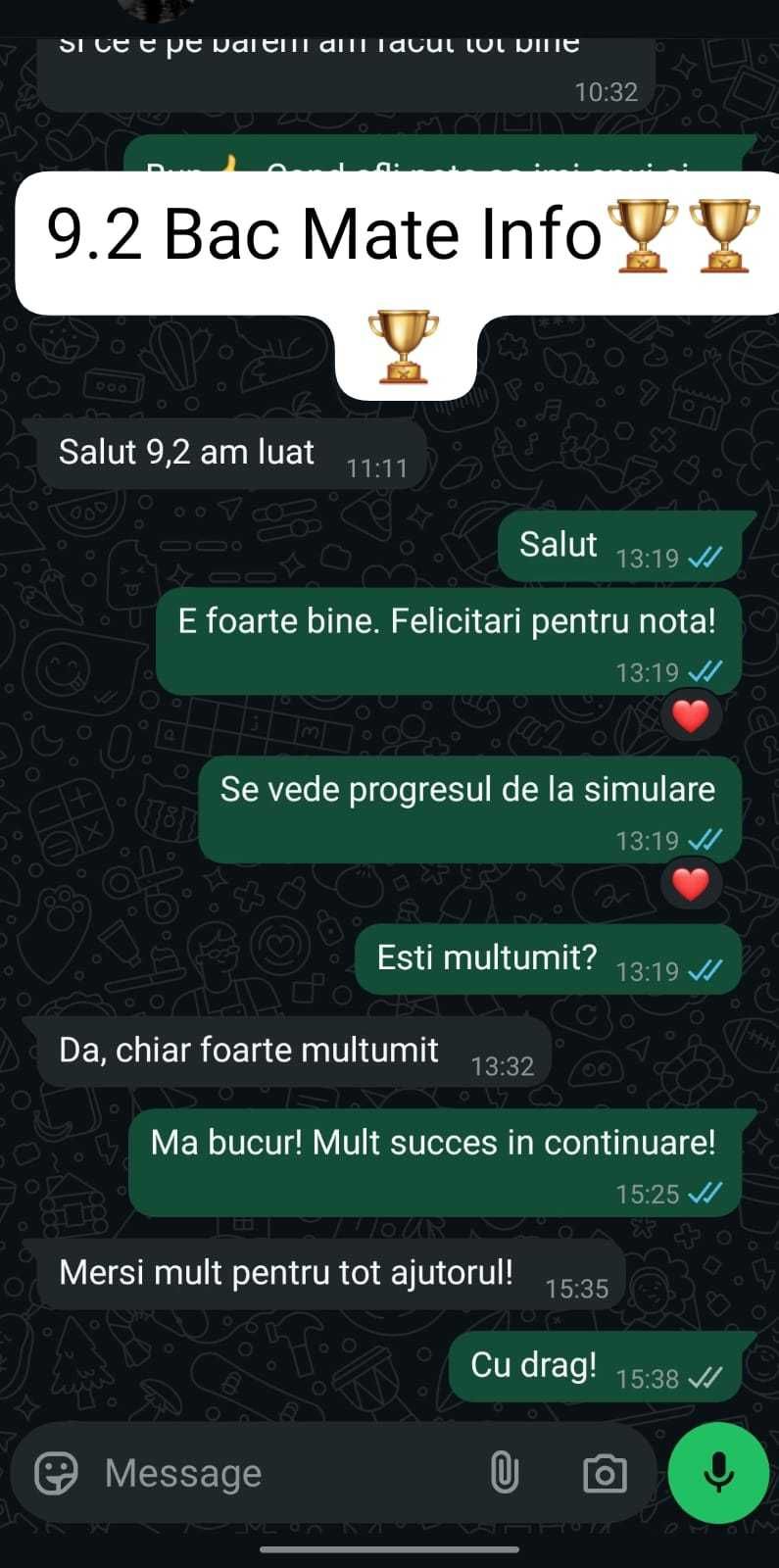 Meditatii Matematica/Informatica BAC TOAMNA clasele 5-12 Ev Nationala