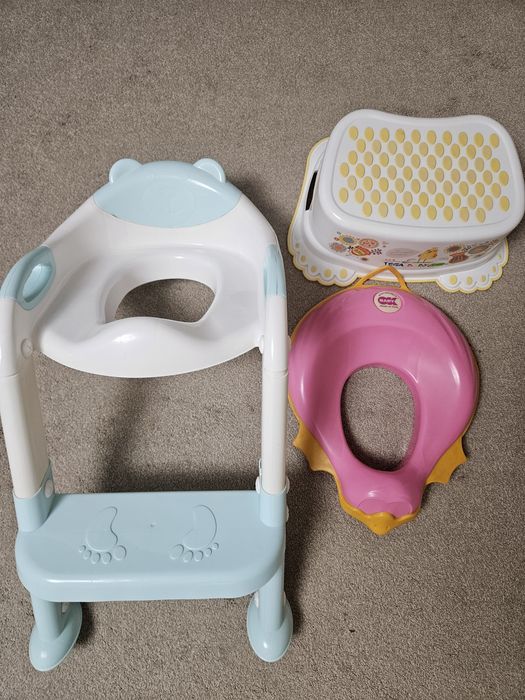 Set oliță copii + reductor toaletă + înălțător – învățare la oliță