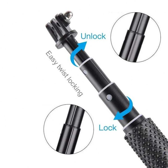 Selfie stick monopied telescopic camera GoPro Hero DJI Osmo Xiaomi
