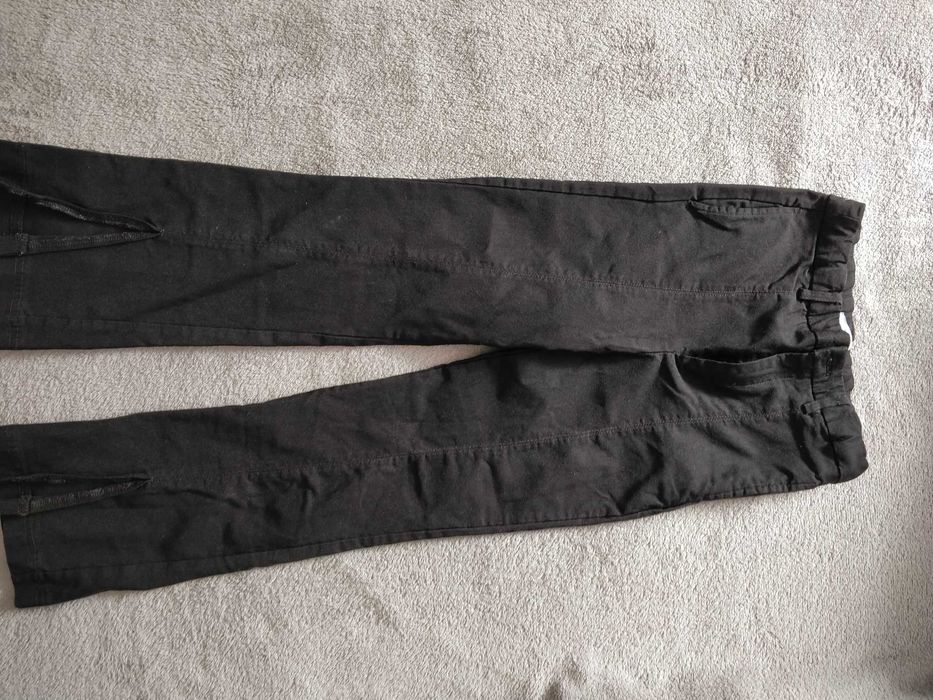 Pantaloni negri evazati fete, talie ajustabila, 134